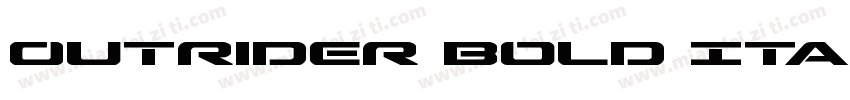 Outrider Bold Italic字体转换